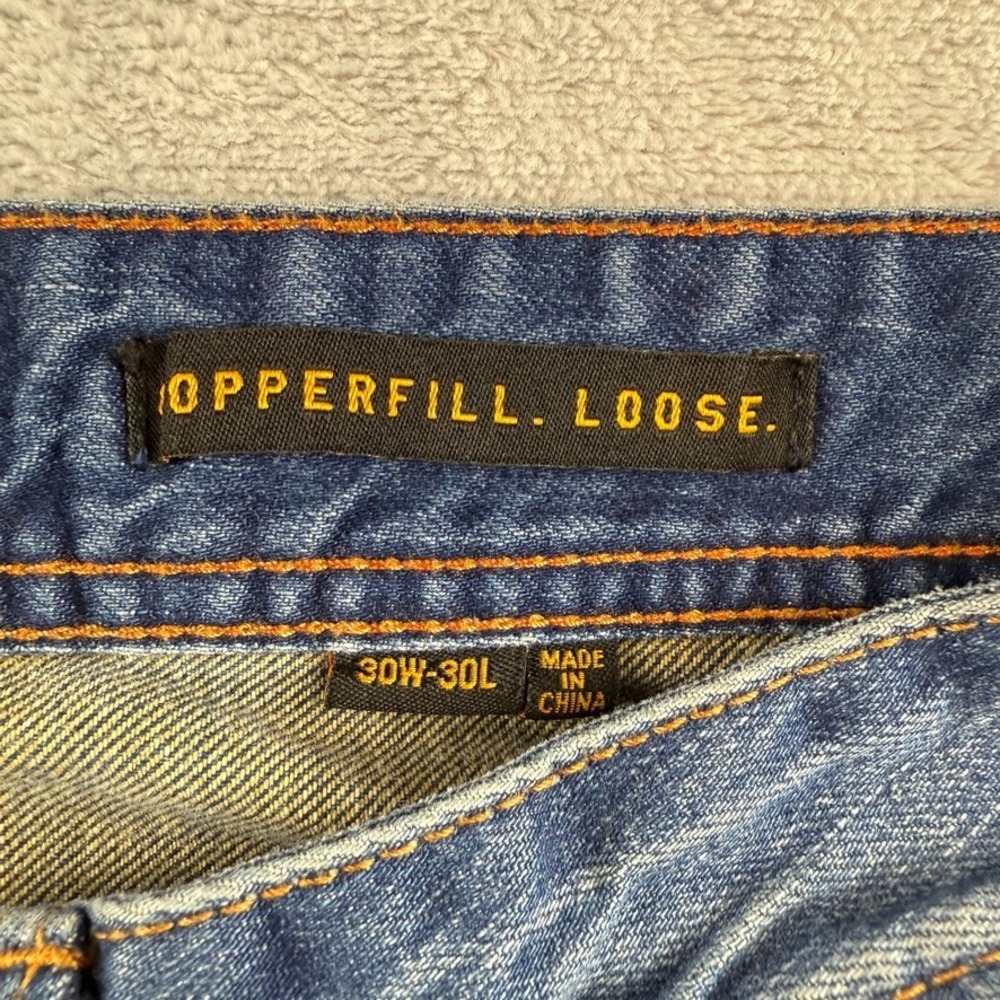 SuperDry Jeans Mens 30x30 Blue Copper Black Copperfill Loose Dark Wash Denim - Picture 7 of 12